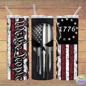 Simple Man 20oz Steel Tumbler With Lid & Straw